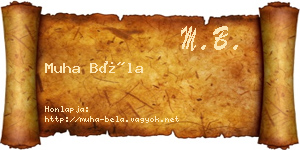 Muha Béla névjegykártya